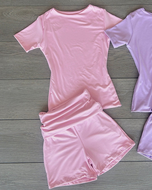 *L.S* Pink B-Soft Short Sleeve Top