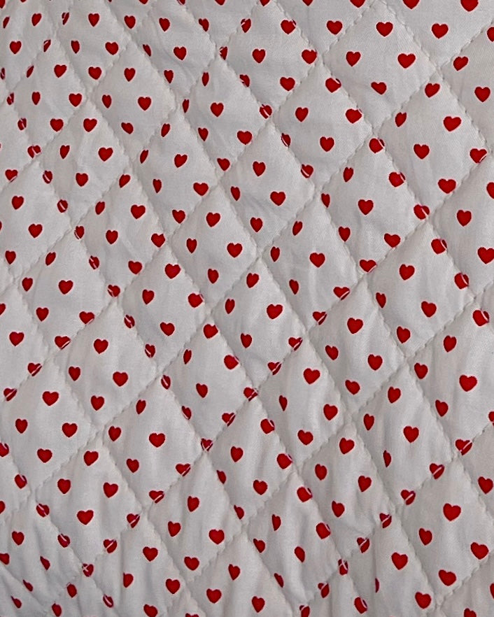 White/Red Mini Hearts Pouch