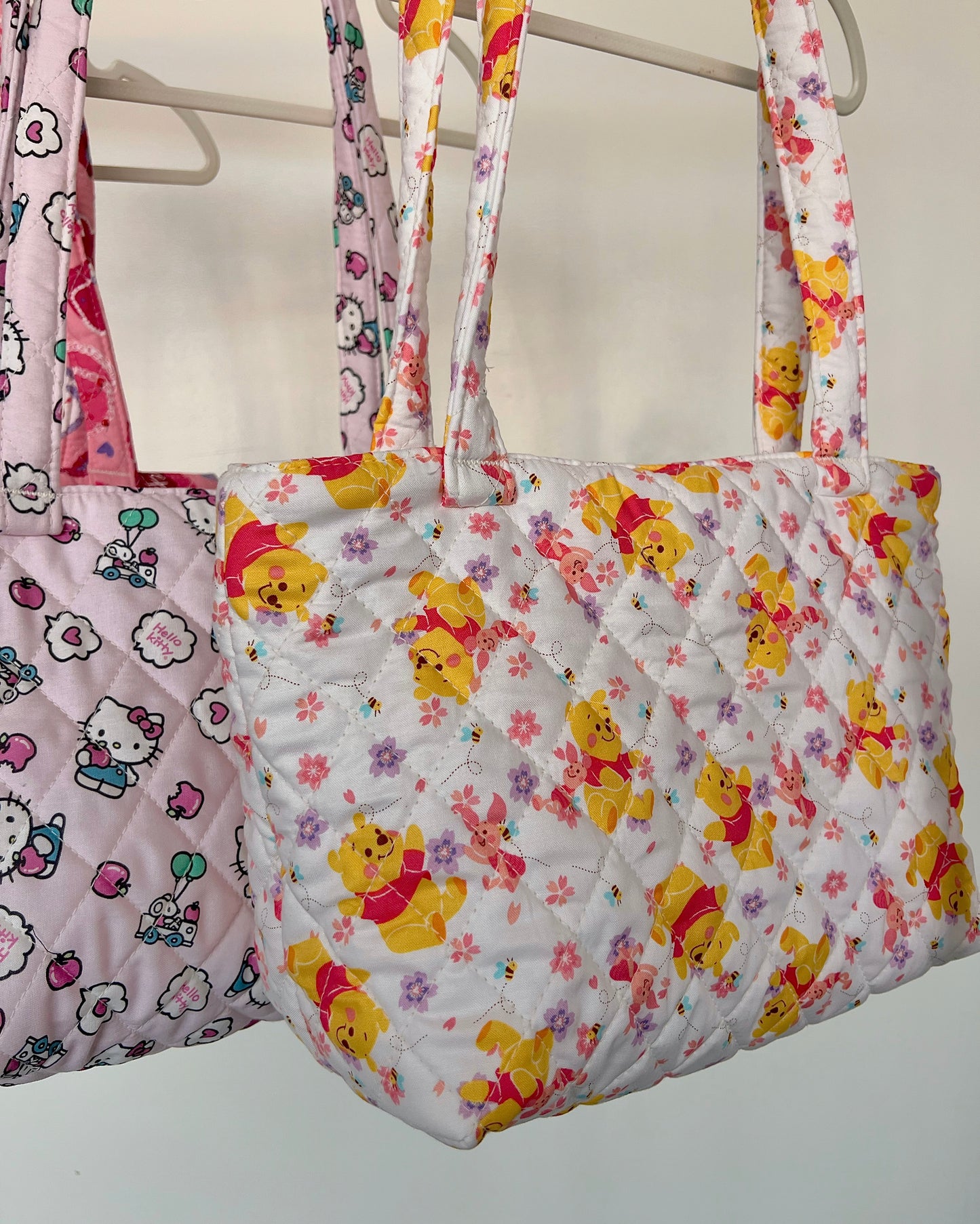 Lavender Pooh Flower Tote Bag